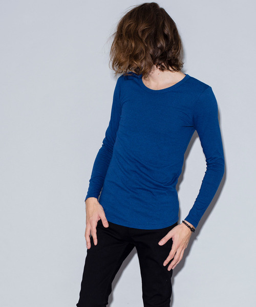 NO ID.（ノーアイディ）の「ラウンドロンT（Tシャツ/カットソー・メンズ・ホワイト/ブラック/グレー/ブルー・1/2）」の7枚目の写真