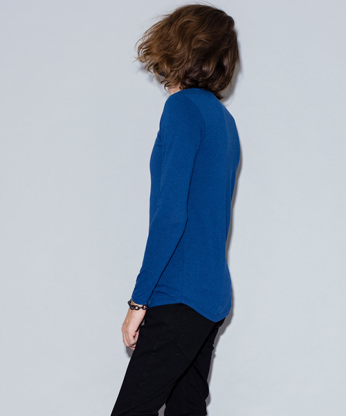 NO ID.（ノーアイディ）の「ラウンドロンT（Tシャツ/カットソー・メンズ・ホワイト/ブラック/グレー/ブルー・1/2）」の8枚目の写真