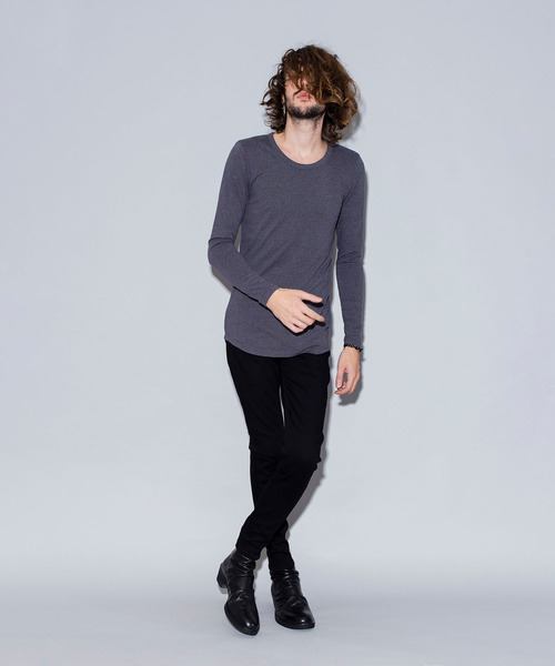 NO ID.（ノーアイディ）の「ラウンドロンT（Tシャツ/カットソー・メンズ・ホワイト/ブラック/グレー/ブルー・1/2）」の10枚目の写真