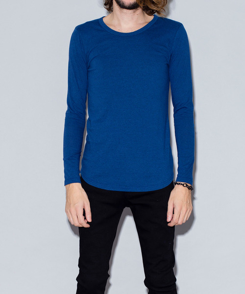 NO ID.（ノーアイディ）の「ラウンドロンT（Tシャツ/カットソー・メンズ・ホワイト/ブラック/グレー/ブルー・1/2）」の18枚目の写真