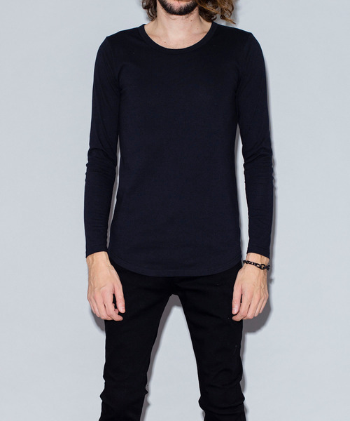 NO ID.（ノーアイディ）の「ラウンドロンT（Tシャツ/カットソー・メンズ・ホワイト/ブラック/グレー/ブルー・1/2）」の21枚目の写真