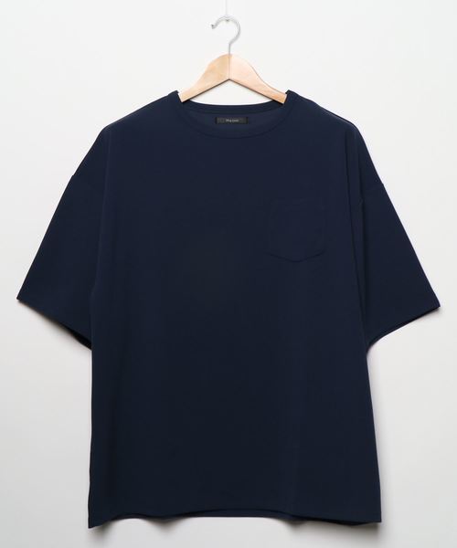 INNOCENT（イノセント）の「梨地　ビッグシルエット半袖Tシャツ（Tシャツ/カットソー・レディース・チャコールグレー/ベージュ/ネイビー/ブラウン/ブラック/グレイッシュベージュ/ブルー/ホワイト/ライトグレー・MEDIUM/LARGE）」の8枚目の写真