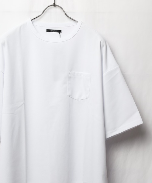 INNOCENT（イノセント）の「梨地　ビッグシルエット半袖Tシャツ（Tシャツ/カットソー・レディース・チャコールグレー/ベージュ/ネイビー/ブラウン/ブラック/グレイッシュベージュ/ブルー/ホワイト/ライトグレー・MEDIUM/LARGE）」の21枚目の写真