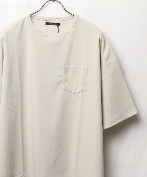 INNOCENT（イノセント）の「梨地　ビッグシルエット半袖Tシャツ（Tシャツ/カットソー・レディース・チャコールグレー/ベージュ/ネイビー/ブラウン/ブラック/グレイッシュベージュ/ブルー/ホワイト/ライトグレー・MEDIUM/LARGE）」の20枚目の写真