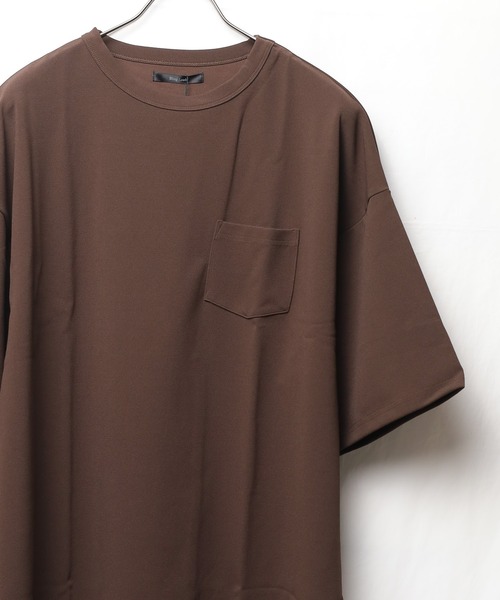 INNOCENT（イノセント）の「梨地　ビッグシルエット半袖Tシャツ（Tシャツ/カットソー・レディース・チャコールグレー/ベージュ/ネイビー/ブラウン/ブラック/グレイッシュベージュ/ブルー/ホワイト/ライトグレー・MEDIUM/LARGE）」の18枚目の写真