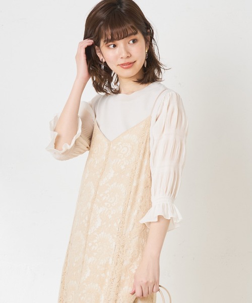 natural couture（ナチュラルクチュール）の「お上品マジョリカ袖ニット（ニット/セーター・レディース・ブラック/ベージュ/アイボリー・FREE）」の8枚目の写真