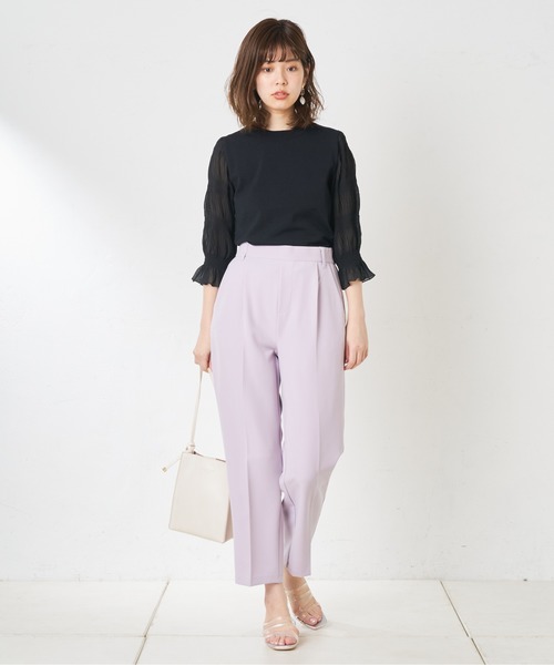 natural couture（ナチュラルクチュール）の「お上品マジョリカ袖ニット（ニット/セーター・レディース・ブラック/ベージュ/アイボリー・FREE）」の10枚目の写真