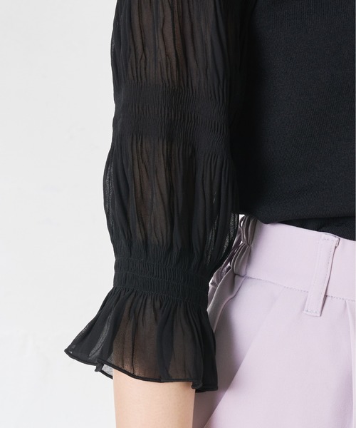 natural couture（ナチュラルクチュール）の「お上品マジョリカ袖ニット（ニット/セーター・レディース・ブラック/ベージュ/アイボリー・FREE）」の13枚目の写真