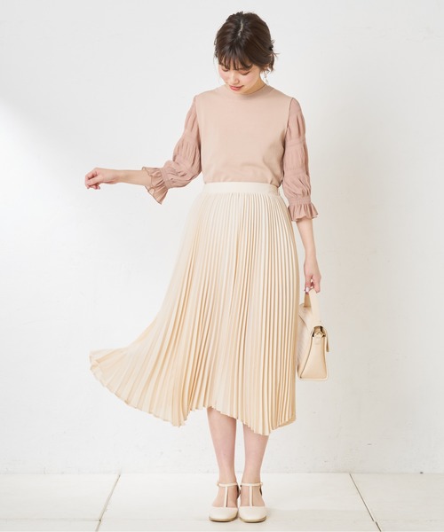 natural couture（ナチュラルクチュール）の「お上品マジョリカ袖ニット（ニット/セーター・レディース・ブラック/ベージュ/アイボリー・FREE）」の14枚目の写真