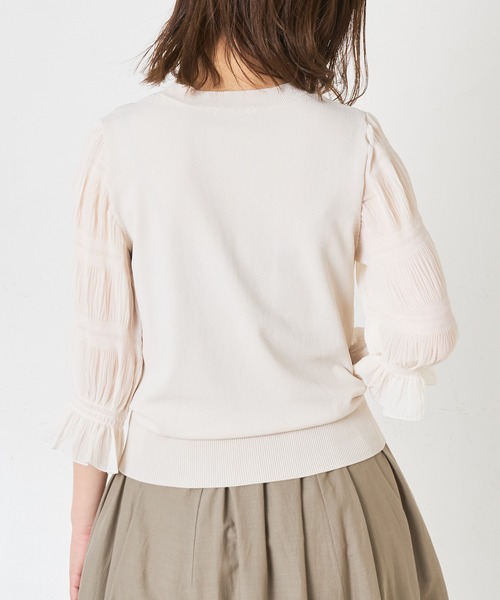 natural couture（ナチュラルクチュール）の「お上品マジョリカ袖ニット（ニット/セーター・レディース・ブラック/ベージュ/アイボリー・FREE）」の20枚目の写真