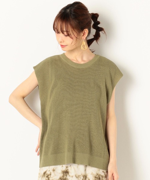 archives(アルシーヴ)の「バックスリットニットベスト(ベスト・レディース・ベージュ/ブラウン/グリーン・MEDIUM)」の10枚目の写真