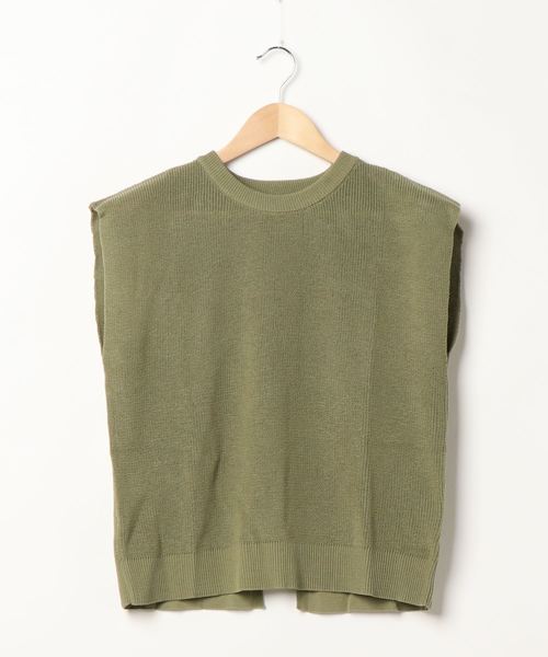 archives(アルシーヴ)の「バックスリットニットベスト(ベスト・レディース・ベージュ/ブラウン/グリーン・MEDIUM)」の22枚目の写真