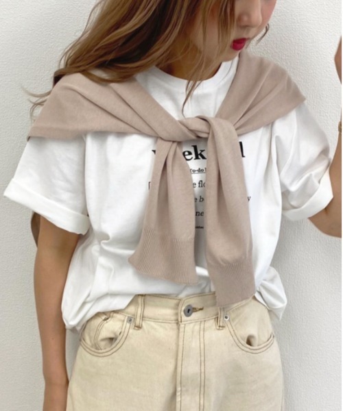 apres jour mignon（アプレジュールミニョン）の「肩掛け風コーデニット【ZOZOTOWN限定アイテム】（ストール/ショール・レディース・その他/モカ/ライトベージュ・フリー）」の13枚目の写真