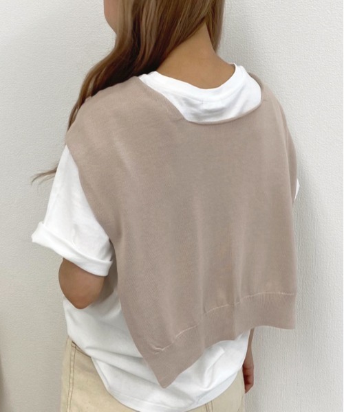 apres jour mignon（アプレジュールミニョン）の「肩掛け風コーデニット【ZOZOTOWN限定アイテム】（ストール/ショール・レディース・その他/モカ/ライトベージュ・フリー）」の17枚目の写真