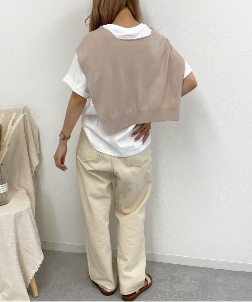 apres jour mignon（アプレジュールミニョン）の「肩掛け風コーデニット【ZOZOTOWN限定アイテム】（ストール/ショール・レディース・その他/モカ/ライトベージュ・フリー）」の20枚目の写真