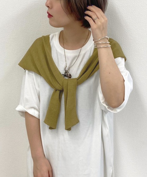 apres jour mignon（アプレジュールミニョン）の「肩掛け風コーデニット【ZOZOTOWN限定アイテム】（ストール/ショール・レディース・その他/モカ/ライトベージュ・フリー）」の21枚目の写真