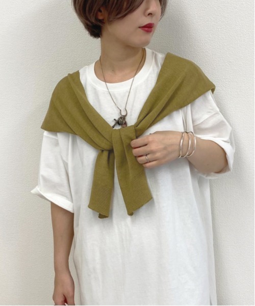 apres jour mignon（アプレジュールミニョン）の「肩掛け風コーデニット【ZOZOTOWN限定アイテム】（ストール/ショール・レディース・その他/モカ/ライトベージュ・フリー）」の22枚目の写真