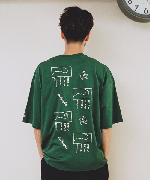 Mark Gonzales(マーク・ゴンザレス)の「【Mark Gonzales/マークゴンザレス】プリントBIGTシャツ ビッグシルエット バックプリント(Tシャツ/カットソー・メンズ・ホワイト/ブラック/グリーン/ブラウン・MEDIUM/LARGE)」の11枚目の写真