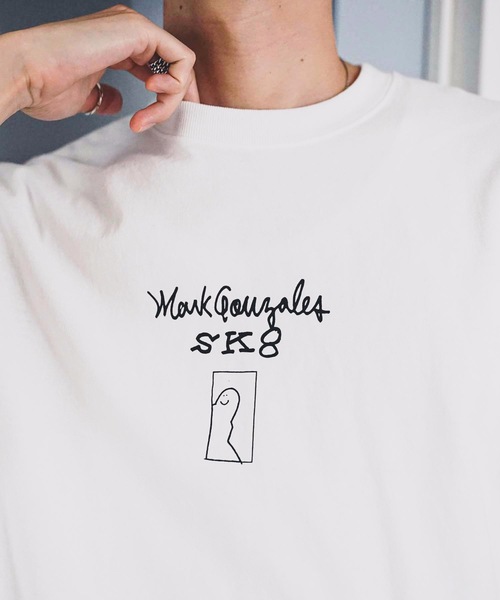 Mark Gonzales(マーク・ゴンザレス)の「【Mark Gonzales/マークゴンザレス】プリントBIGTシャツ ビッグシルエット バックプリント(Tシャツ/カットソー・メンズ・ホワイト/ブラック/グリーン/ブラウン・MEDIUM/LARGE)」の5枚目の写真