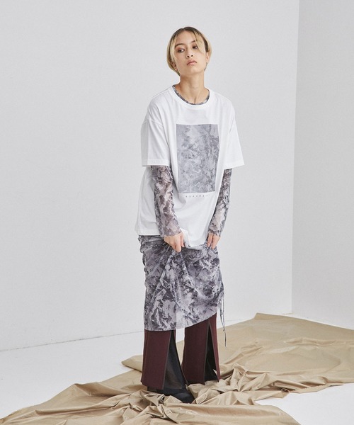 UNITED TOKYO（ユナイテッドトウキョウ）の「SUIBOKUARTビッグTシャツby CHINPAN（Tシャツ/カットソー・レディース・ホワイト/ブラック・0）」の11枚目の写真