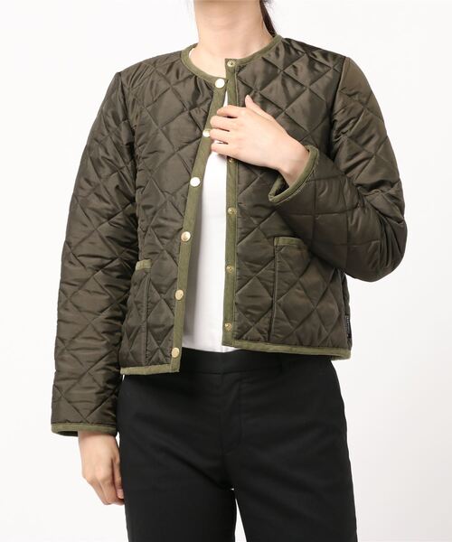 Traditional Weatherwear（トラディショナルウェザーウェア）の「ARKLEY/アークリー（ノーカラージャケット・レディース・ブラック×ブラック/ブラウン/ブルー系その他/カーキ/ネイビー/ベージュ系その他/ベージュ系その他2/グレー系その他/ブラック系その他/その他1・36/34/32）」の7枚目の写真