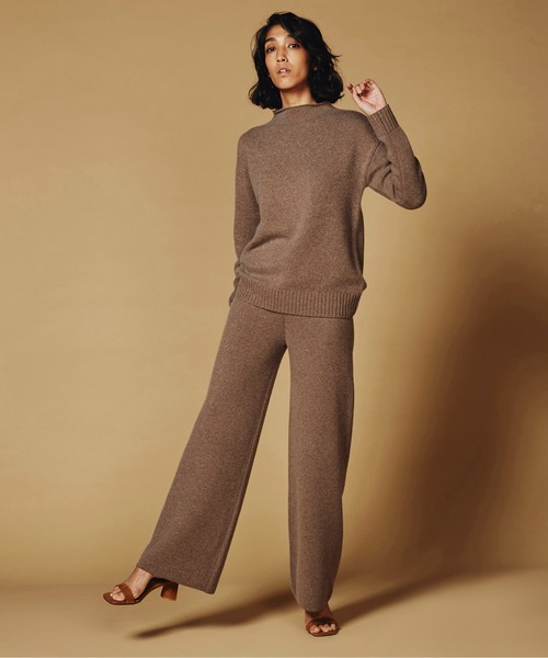 DOUBLE STANDARD CLOTHING(ダブルスタンダードクロージング)の「AURORA ロイヤルカシミヤプルオーバー(ニット/セーター・レディース・ベビーピンク/ブラウン・36/38)」の7枚目の写真