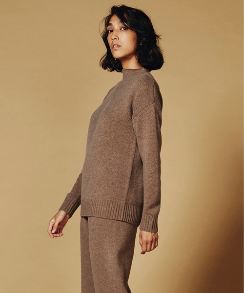 DOUBLE STANDARD CLOTHING(ダブルスタンダードクロージング)の「AURORA ロイヤルカシミヤプルオーバー(ニット/セーター・レディース・ベビーピンク/ブラウン・36/38)」の6枚目の写真
