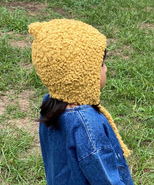 GRIN BUDDY(グリンバディ)の「【GRIN BUDDY/グリンバディ】耳付きどんぐりニットキャッップ/ニット帽Donguri Mimi Watch(ニットキャップ/ビーニー・キッズ・グレー/マスタード/ネイビー/オレンジ・53cm)」の6枚目の写真