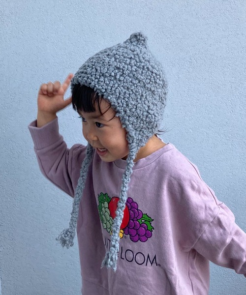 GRIN BUDDY(グリンバディ)の「【GRIN BUDDY/グリンバディ】耳付きどんぐりニットキャッップ/ニット帽Donguri Mimi Watch(ニットキャップ/ビーニー・キッズ・グレー/マスタード/ネイビー/オレンジ・53cm)」の8枚目の写真