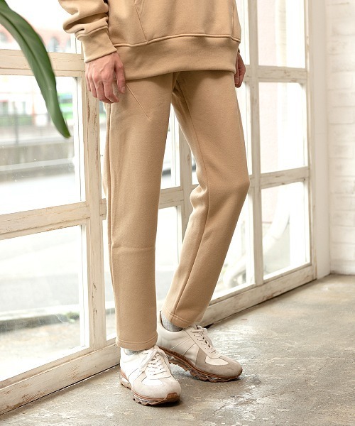 UP START(アップスタート)の「裏起毛スウェットパンツ(セットアップ対応)(スウェットパンツ・メンズ・カーキ/ダークグレー/ブラウン/ベージュ/ダークブルー/アイボリー/ブラック/ボルドー/ネイビー/ダークグリーン/杢グレー・MEDIUM/LARGE)」の6枚目の写真