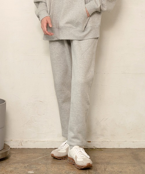 UP START(アップスタート)の「裏起毛スウェットパンツ(セットアップ対応)(スウェットパンツ・メンズ・カーキ/ダークグレー/ブラウン/ベージュ/ダークブルー/アイボリー/ブラック/ボルドー/ネイビー/ダークグリーン/杢グレー・MEDIUM/LARGE)」の4枚目の写真