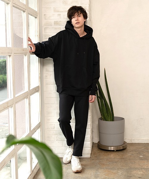 UP START(アップスタート)の「裏起毛スウェットパンツ(セットアップ対応)(スウェットパンツ・メンズ・カーキ/ダークグレー/ブラウン/ベージュ/ダークブルー/アイボリー/ブラック/ボルドー/ネイビー/ダークグリーン/杢グレー・MEDIUM/LARGE)」の16枚目の写真