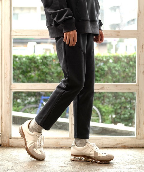 UP START(アップスタート)の「裏起毛スウェットパンツ(セットアップ対応)(スウェットパンツ・メンズ・カーキ/ダークグレー/ブラウン/ベージュ/ダークブルー/アイボリー/ブラック/ボルドー/ネイビー/ダークグリーン/杢グレー・MEDIUM/LARGE)」の18枚目の写真