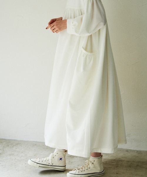 PUAL CE CIN（ピュアルセシン）の「Du noir×kanoco コラボワンピース（ワンピース・レディース・ブラック/ブラウン/オフホワイト・FREE）」の4枚目の写真