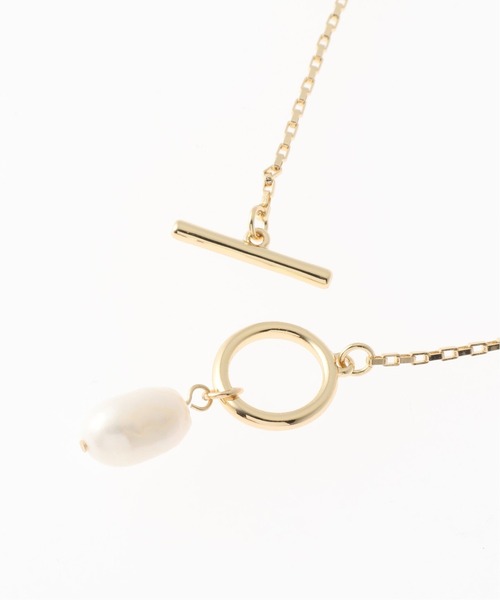 Simplicite(サンプリシテ)の「淡水パールスクエアチェーンネックレス(ネックレス・レディース・ゴールド/シルバー・FREE)」の6枚目の写真