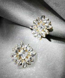 MAYGLOBE | MAYGLOBE Veil / フラワービジューモチーフイヤリング(イヤリング)