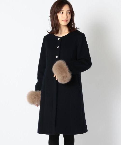 misch masch♡ノーカラービジューコート misch masch♡ノーカラービジューコート