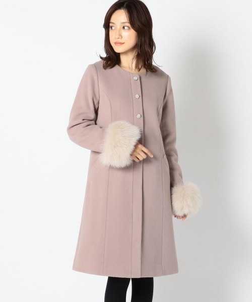 misch masch♡ノーカラービジューコート misch masch♡ノーカラービジューコート