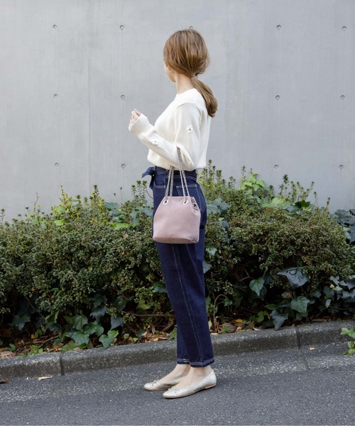 flower（フラワー）の「リトルフラワーニット（ニット/セーター・レディース・グレー/アイボリー・FREE）」の15枚目の写真