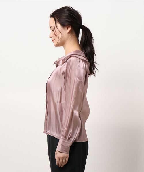 JUMELLE（ジュメロ）の「グロスカラーブラウス（シャツ/ブラウス・レディース・ピンク/アイボリー・FREE）」の5枚目の写真