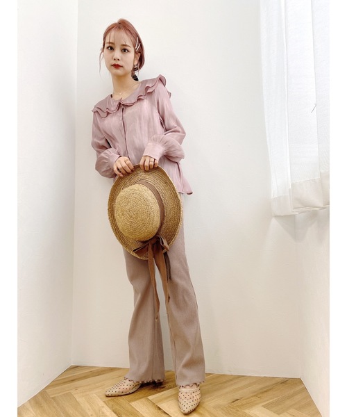 JUMELLE（ジュメロ）の「グロスカラーブラウス（シャツ/ブラウス・レディース・ピンク/アイボリー・FREE）」の14枚目の写真