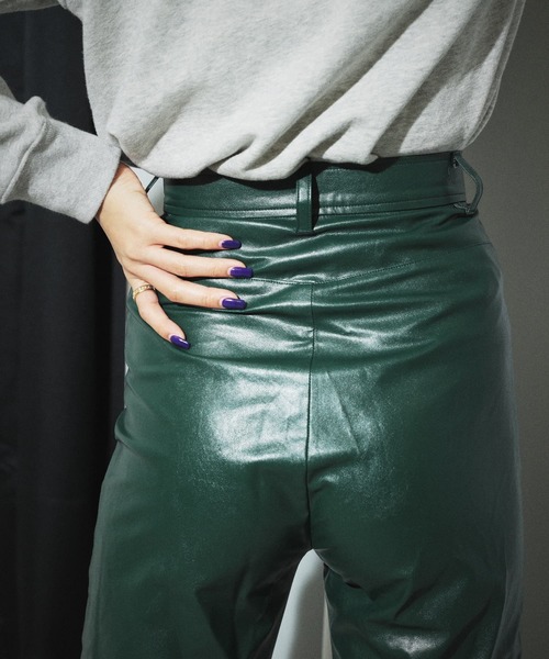 WOOYOUNGMI フェイクグレインレザーパンツ B:MING by BEAMS（ビーミング by ビームス）フェイクレザー