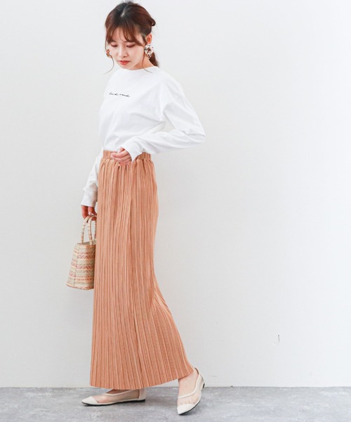 archives（アルシーヴ）の「プリーツクロススカート（スカート・レディース・ベージュ/パープル/オフホワイト/グリーン・MEDIUM）」の10枚目の写真