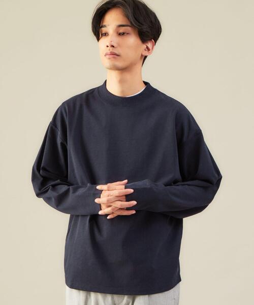 green label relaxing(グリーンレーベルリラクシング)の「SC ヘンプ コットン クルーネック カットソー(Tシャツ/カットソー・メンズ・ライトグレー/ネイビー/ワインレッド/ロイヤルブルー・S/M/L)」の3枚目の写真