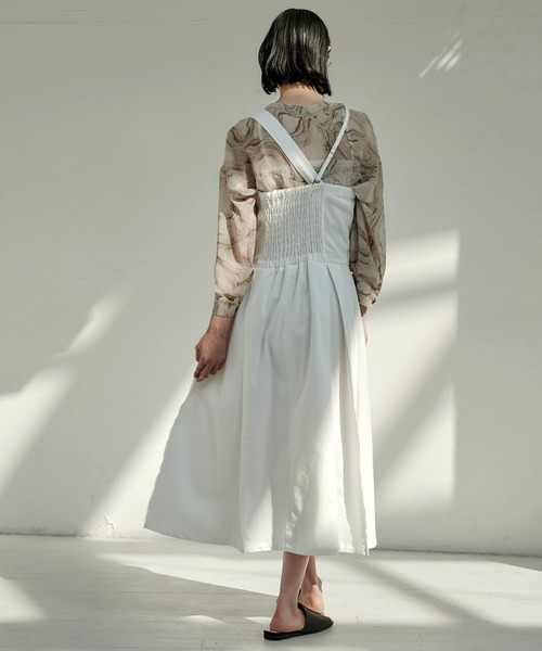 EMMA（EMMA CLOTHES）（エマ）の「【EMMA】デニムカツラギタックジャンスカワンピース（ワンピース・レディース・ホワイト/ネイビー/ブルー・FREE）」の20枚目の写真