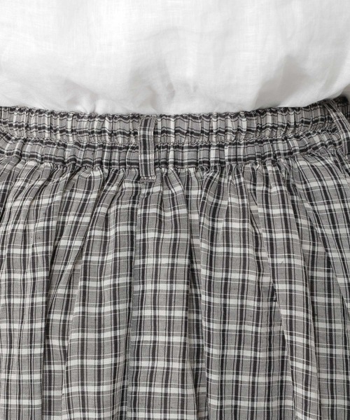 studio CLIP（スタディオクリップ）の「《Natural by studio CLIP》リネン混マキシスカート（スカート・レディース・ピンク/オフホワイト/ブラック・FREE）」の6枚目の写真