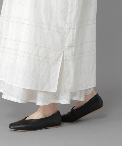 studio CLIP（スタディオクリップ）の「《Natural by studio CLIP》リネン混マキシスカート（スカート・レディース・ピンク/オフホワイト/ブラック・FREE）」の8枚目の写真