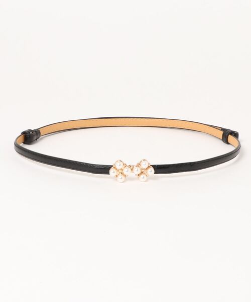 Burner（バーナー）の「【OKUOKU　0909】パールビジュー細ビットベルト（ベルト・レディース・ホワイト/ブラック/キャメル/レッド/ブラウン・FREE）」の9枚目の写真