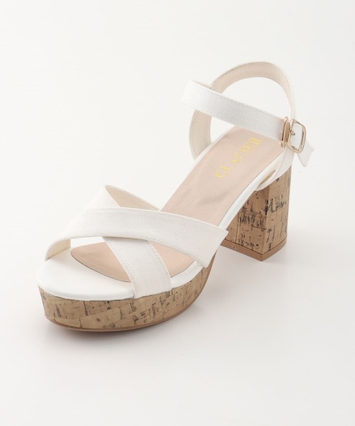 Honeys（ハニーズ）の「クロスサンダル（サンダル・レディース・ホワイト/ブラック/ベージュ/ブルー・M/L/S）」の14枚目の写真