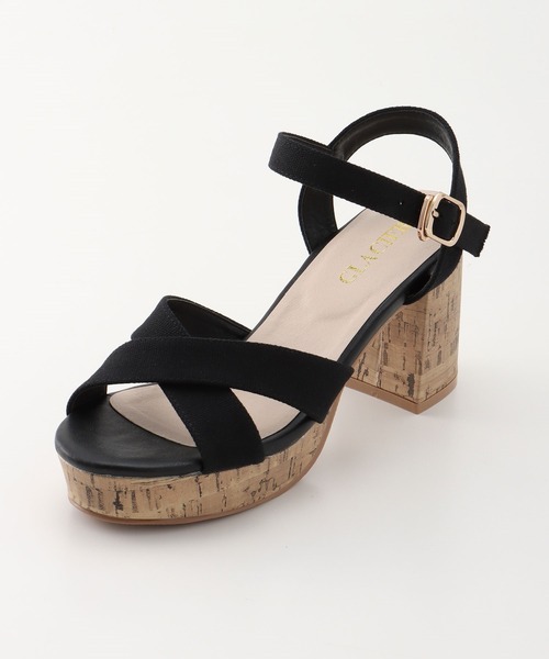 Honeys（ハニーズ）の「クロスサンダル（サンダル・レディース・ホワイト/ブラック/ベージュ/ブルー・M/L/S）」の8枚目の写真